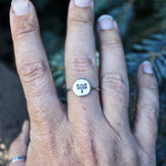 Sterling Silver Dragonfly Symbol Ring