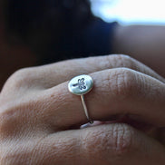 Sterling Silver Dragonfly Symbol Ring