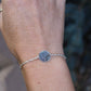 Actual Portion of Dog's Paw Print in Sterling Silver, Adjustable length bracelet