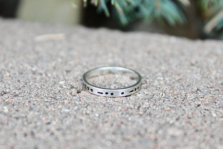 Morse Code in Sterling Silver, You Customize up to 20 Dots & Dashes