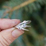 Initial Rings in Sterling Silver, Tiny Initial Rings in Sterling Silver, Stacking Initial Rings, Dainty Monogram Rings, Tiny Letter ring