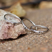 Initial Rings in Sterling Silver, Tiny Initial Rings in Sterling Silver, Stacking Initial Rings, Dainty Monogram Rings, Tiny Letter ring