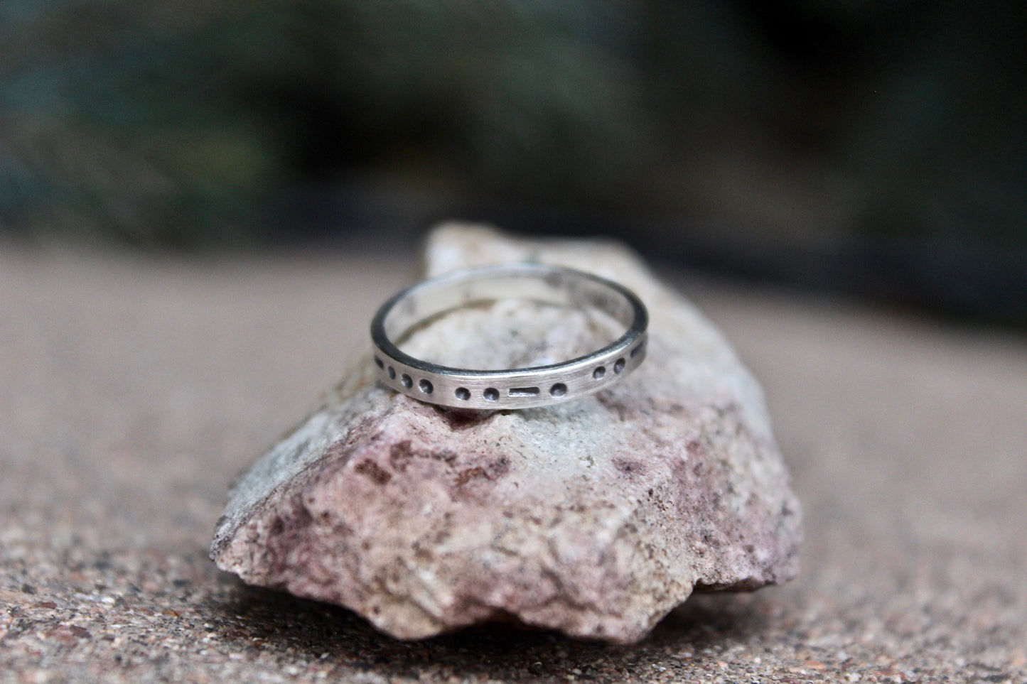 Best Friends (BFF) Morse Code Ring in Sterling Silver