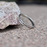 Sisters in Morse Code, Sterling Silver Ring