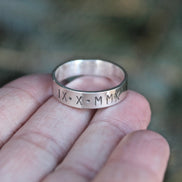 Men's Roman Numeral Date Ring in Sterling Silver