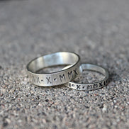 Men's Roman Numeral Date Ring in Sterling Silver