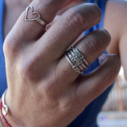 Ring for Runner, Runner Ring, Gift for Runner, Marathon Ring, Sterling Silver Stacking Ring, Silver Runner Ring, 5K Silver Ring, 10K Silver
