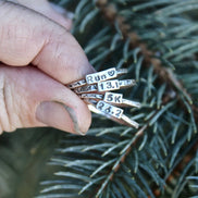 Runner Ring, Rings for Runners, Solid sterling silver stackable Runner's Rings, Running Rings, tiny writing, half marathon ring, 5K jewelry