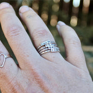 Runner Ring, Rings for Runners, Solid sterling silver stackable Runner's Rings, Running Rings, Run Love Ring, half marathon ring, minimalist