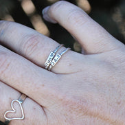 Marathon Ring, Rings for Runners, Solid sterling silver stackable Runner's Rings, Running Rings, Tiny Numbers, marathon jewelry, 26.2 Ring
