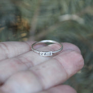 Marathon Ring, Rings for Runners, Solid sterling silver stackable Runner's Rings, Running Rings, Tiny Numbers, marathon jewelry, 26.2 Ring
