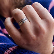 Initial Rings in Sterling Silver, Tiny Initial Rings in Sterling Silver, Stacking Initial Rings, Dainty Monogram Rings, Tiny Letter ring