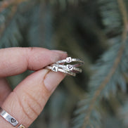 Initial Rings in Sterling Silver, Tiny Initial Rings in Sterling Silver, Stacking Initial Rings, Dainty Monogram Rings, Tiny Letter ring