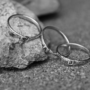 Initial Rings in Sterling Silver, Tiny Initial Rings in Sterling Silver, Stacking Initial Rings, Dainty Monogram Rings, Tiny Letter ring