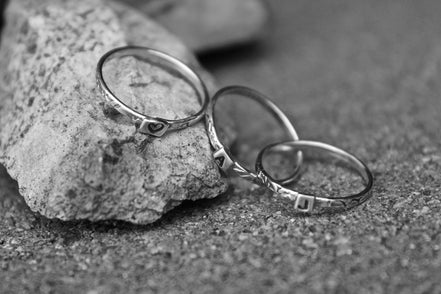 Initial Rings in Sterling Silver, Tiny Initial Rings in Sterling Silver, Stacking Initial Rings, Dainty Monogram Rings, Tiny Letter ring
