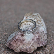 Sisters in Morse Code, Sterling Silver Ring