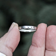 Sisters in Morse Code, Sterling Silver Ring