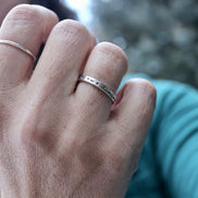 Sisters in Morse Code, Sterling Silver Ring