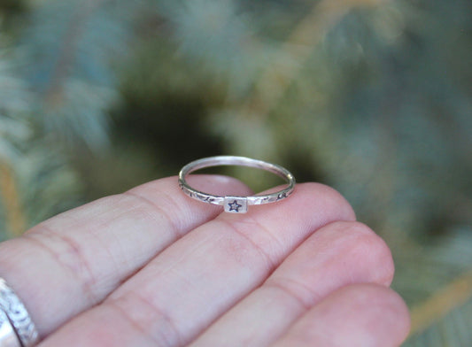 Star Ring, Tiny Star Ring, Initial Rings, Stackable Star Ring, Stackable Initial Ring, Tiny Star, Sterling Silver Star Ring, Minimalist Ring