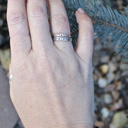 Roman Numeral Date Ring in Solid Sterling Silver