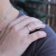 Roman Numeral Date Ring in Solid Sterling Silver