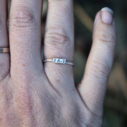 Marathon Ring, Rings for Runners, Solid sterling silver stackable Runner's Rings, Running Rings, Tiny Numbers, marathon jewelry, 26.2 Ring