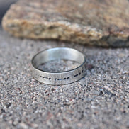 Matching Morse Code Rings for Couples, Sterling Silver