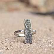 Rectangle Fingerprint Ring