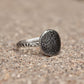 Fingerprint Ring in Sterling Silver with Textured Ring