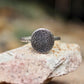 Fingerprint Ring in Sterling Silver with Textured Ring