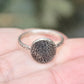 Fingerprint Ring in Sterling Silver with Textured Ring