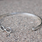 Infinity Bangle Bracelet, Sterling Silver Infinity Bangle