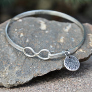 Infinity Bangle Bracelet, Sterling Silver Infinity Bangle
