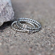 Beaded Initial Stacking Ring