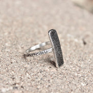 Rectangle Fingerprint Ring