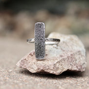 Rectangle Fingerprint Ring