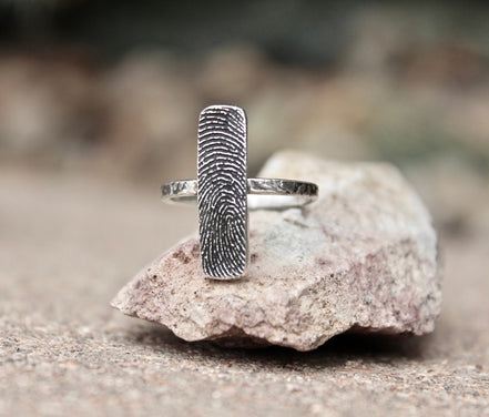 Rectangle Fingerprint Ring