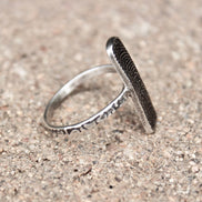 Rectangle Fingerprint Ring