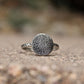 Fingerprint Ring in Sterling Silver with Textured Ring