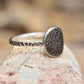 Fingerprint Ring in Sterling Silver with Textured Ring