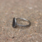 Fingerprint Ring in Sterling Silver with Textured Ring