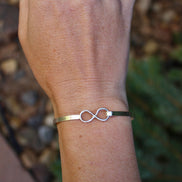 Infinity Bangle Bracelet, Sterling Silver Infinity Bangle
