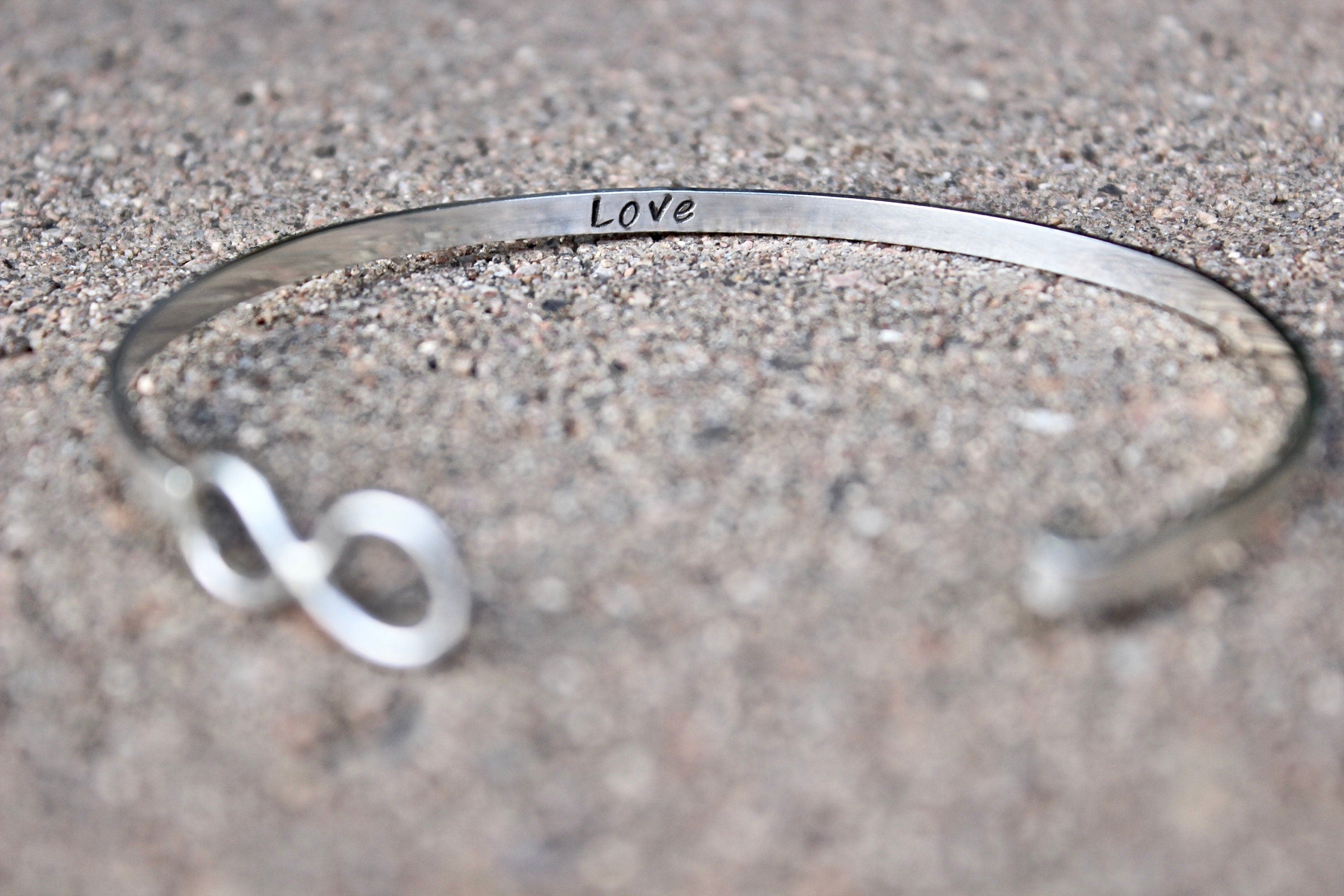 Infinity Bangle Bracelet, Sterling Silver Infinity Bangle