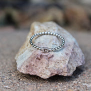 Beaded Initial Stacking Ring