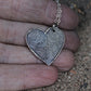 Two Fingerprints form a Heart Sterling Silver Necklace