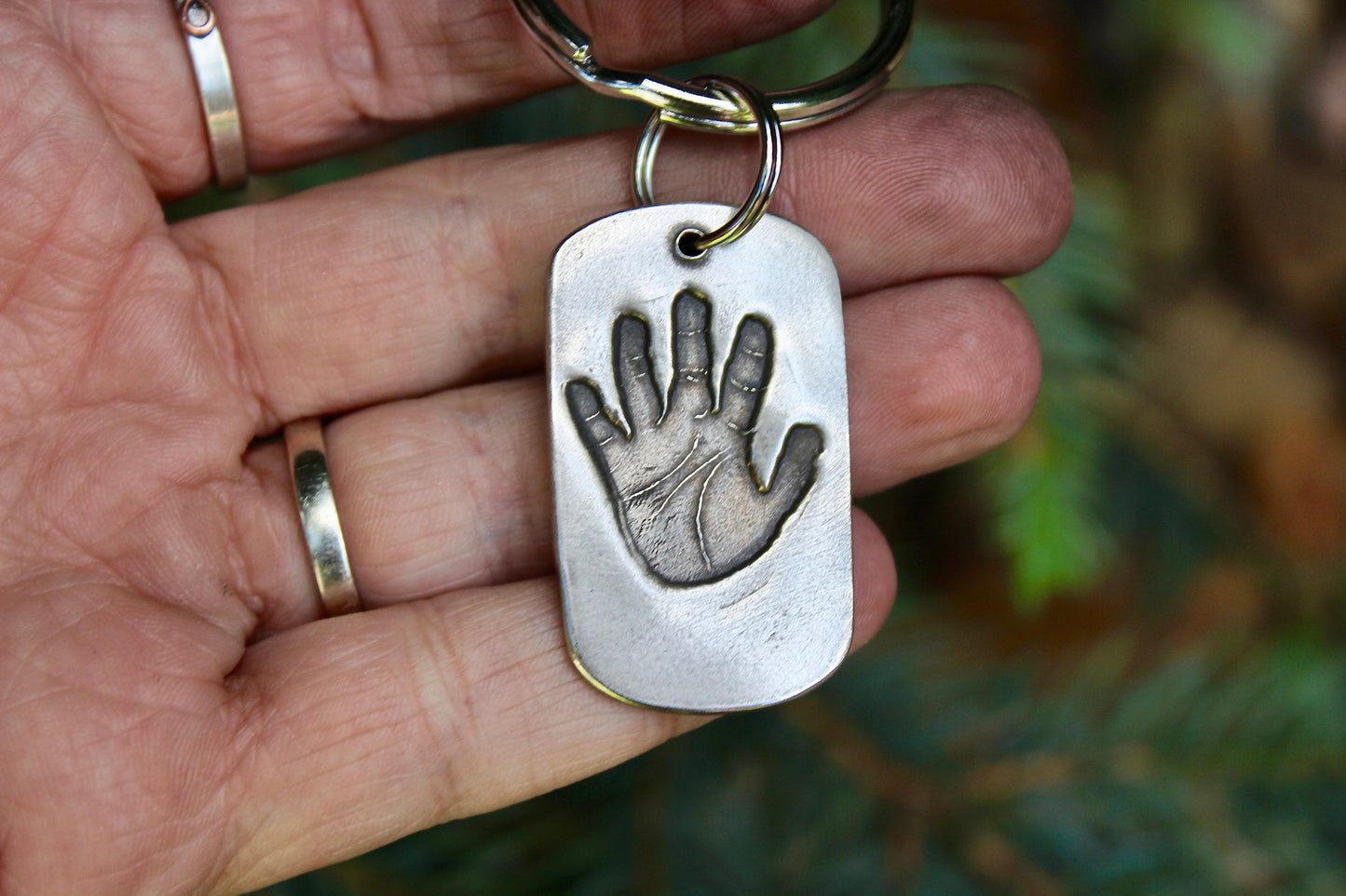 Real Child's Handprint Keychain