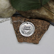 Two Hand Prints Charm in Sterling Silver