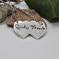 Two Overlapping Heart Fingerprints Necklace