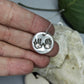 Two Hand Prints Charm in Sterling Silver
