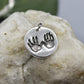Two Hand Prints Charm in Sterling Silver